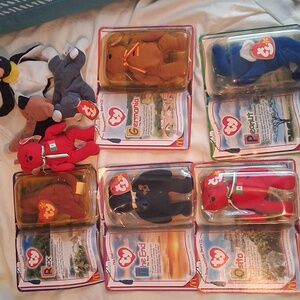 Ty Beannie Baby Stuffed Animal Collection - Red, Blue, Black
